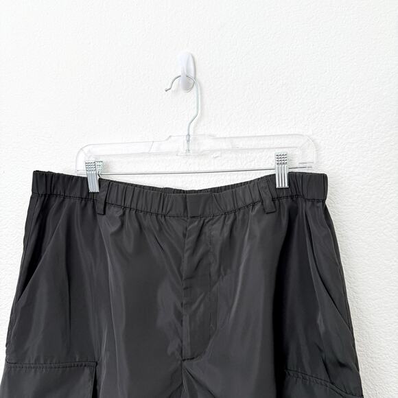 [Anthropologie] Black Elastic Waist Relaxed Fit Slouchy Cargo Shorts NWT Size XL - Picture 6 of 11